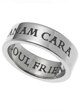 Anam Cara - Soul Friend Stainless Steel Ring - Silver- 7